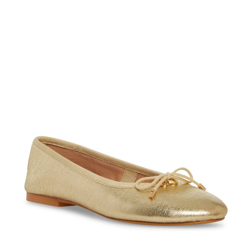 Gold Steve Madden Blossoms Women's Ballet Flats | PH 5014NPX